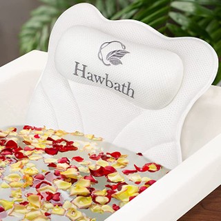 Hawbath Ultra-Soft Bath Pillow With 6 Suction Cups